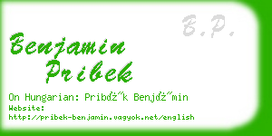 benjamin pribek business card